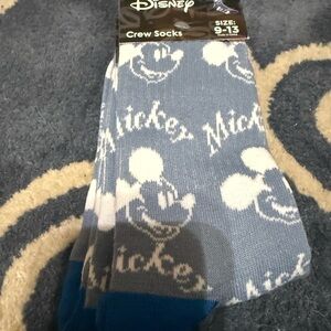 Disney Mickey Mouse Blue and White Casual Socks